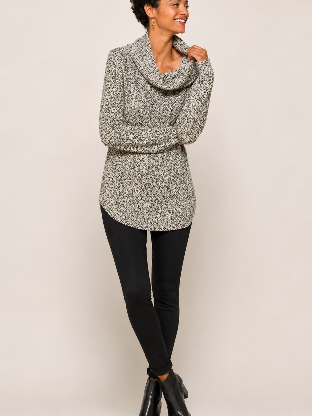 RD Style Harriette Cable Cowl Neck Sweater